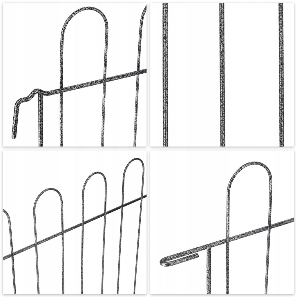 Recinzione da giardino KADAX, recinzione in metallo, bordura a palizzata per giardino, 99 x 70 cm