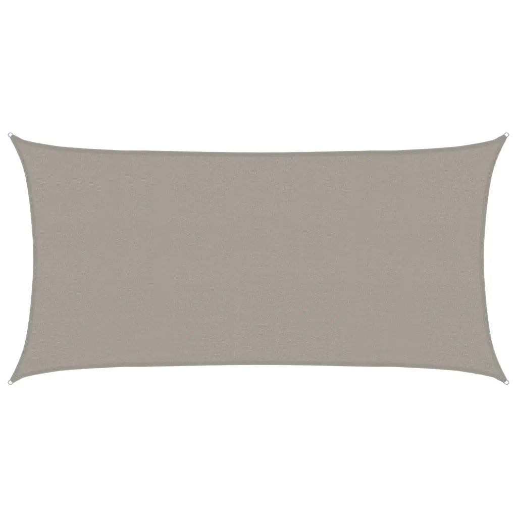 Vela Parasole 160 g/mÂ² Rettangolare Grigio Chiaro 2x4 m in HDPE