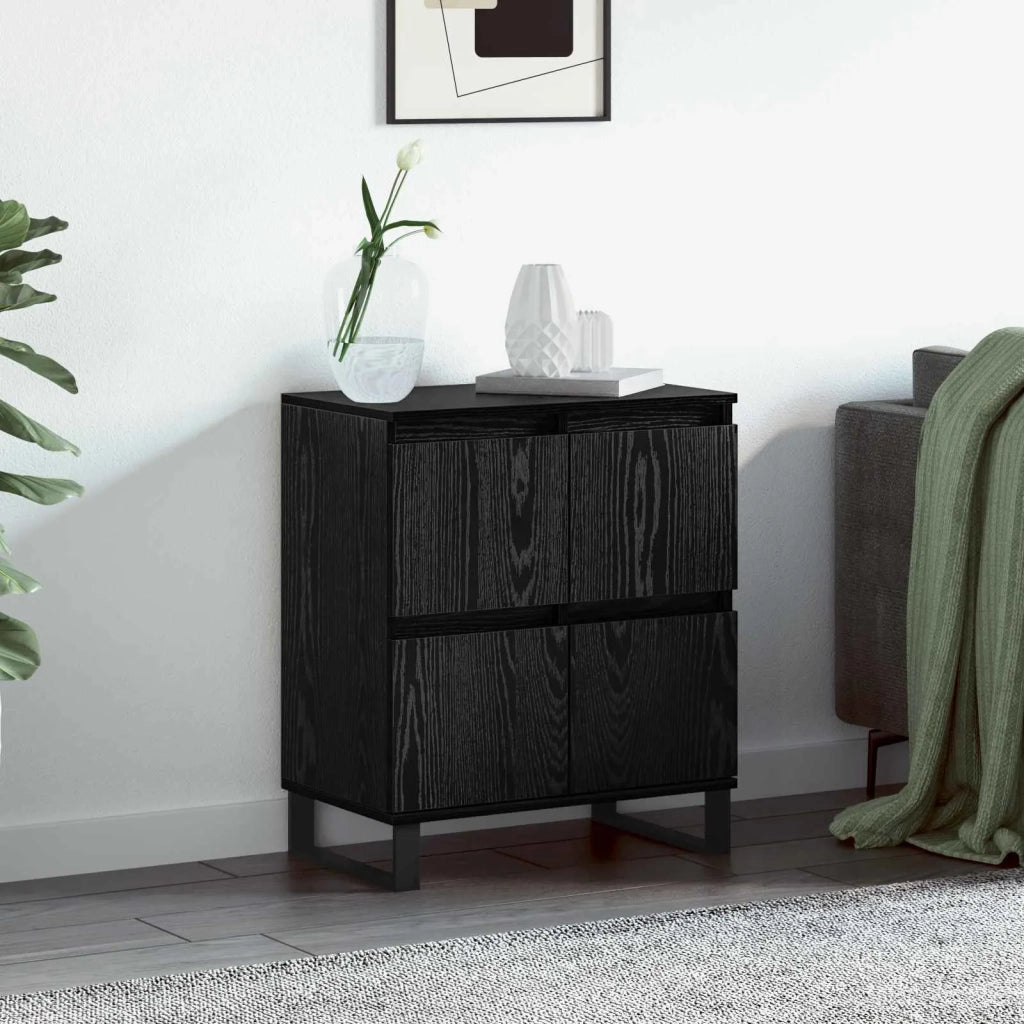 Credenza | Madia | Buffet da pranzo | Armadio da pranzo Rovere Nero 60 x 35 x 70 cm
