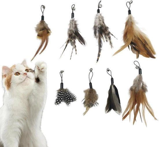 8 pezzi di sostituzione per giocattoli per gatti - Regalo sicuro e ecocompatibile per gli amanti dei gatti