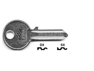 CHIAVI 4 SPINE GRANDI 01320- - 01320001 DX (tipo silca CS 204) - 50 pezzi CISA