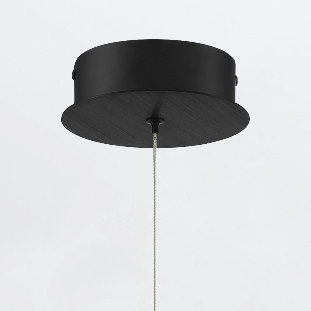 Lampada a sospensione Barletta nera LED 6W vetro Quintiesse
