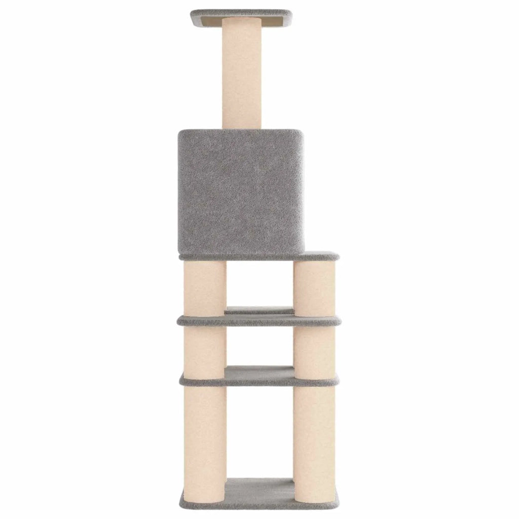 Albero per gatti con pali per graffiare in sisal Grigio Chiaro 42033040