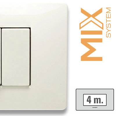 Master Mix placca 4 posti bianco 21MX104