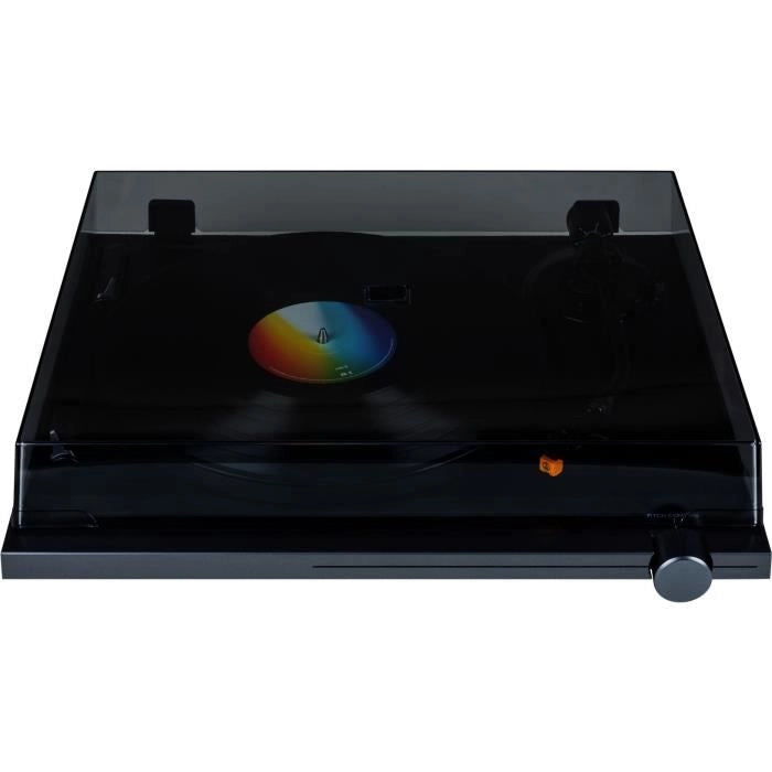 THOMSON TT700 - Giradischi in vinile Premium 33 e 45 Giri - Testina AT91 Audio Technica - Antiskating - Nero