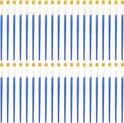 40 pennelli a stecche blu in nylon - pennelli per bambini e principianti - setole piane - pennelli per dettagli.