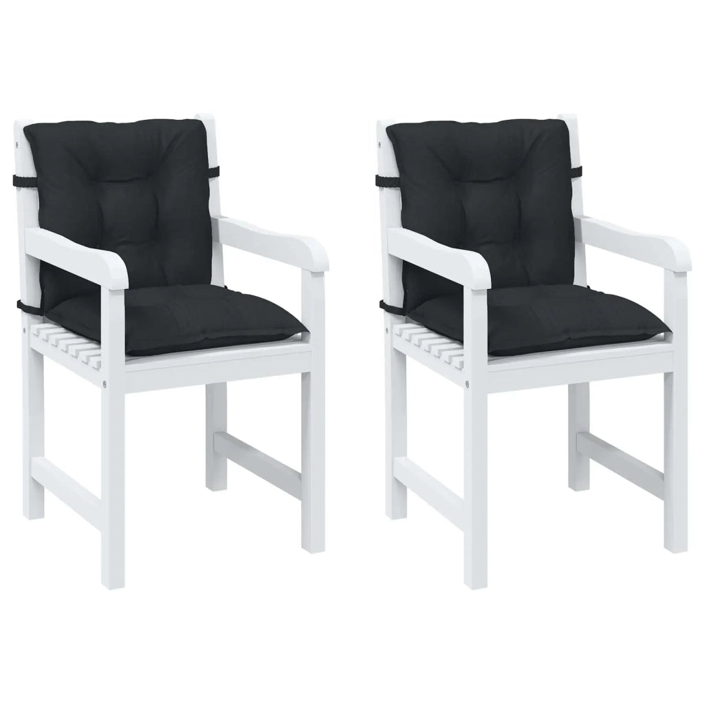 Set di Cuscini per Sedia Bassa 2 pcs Melange Nero 4002400