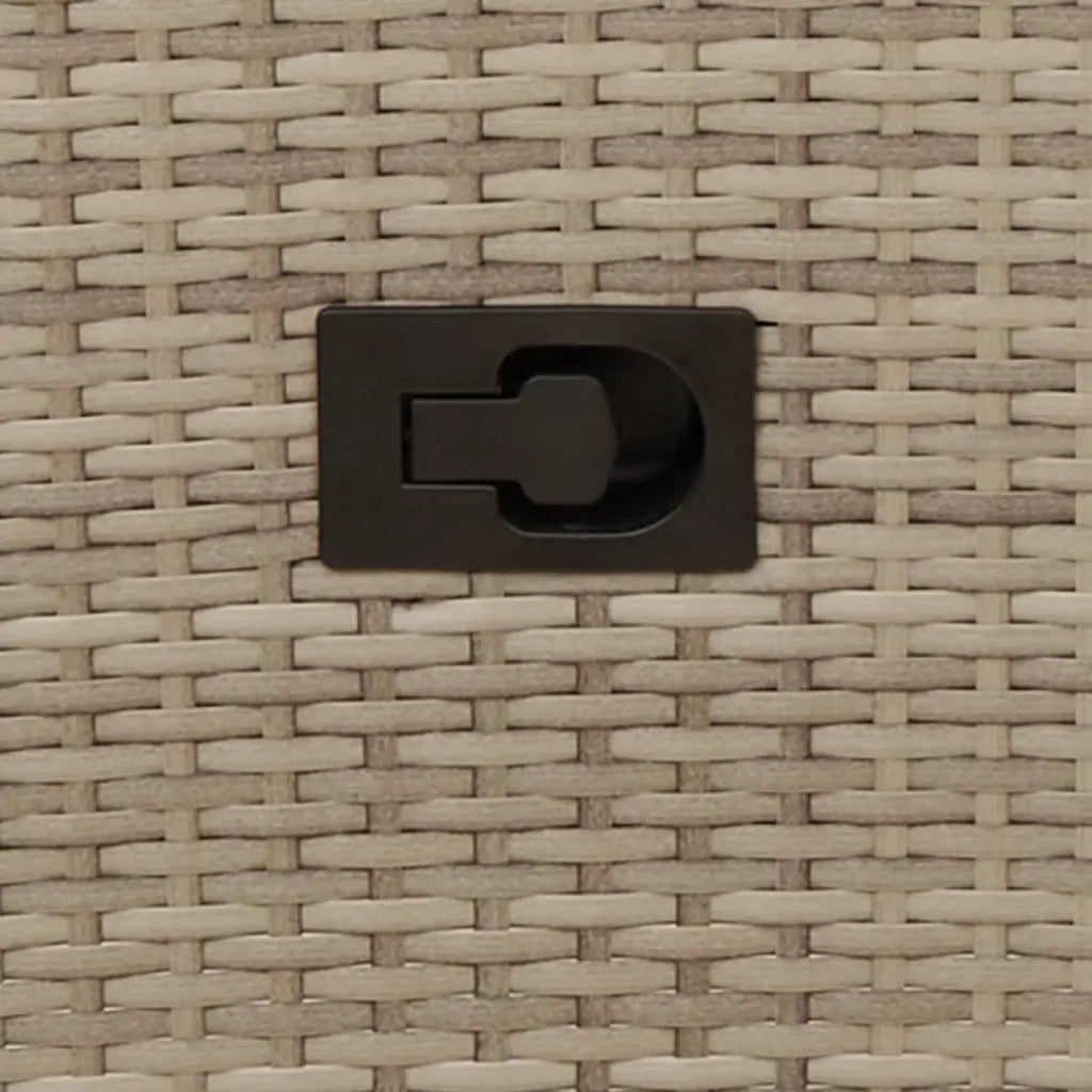 Sedie Reclinabili da Giardino 2pz con Cuscini Beige Polyrattan 365648
