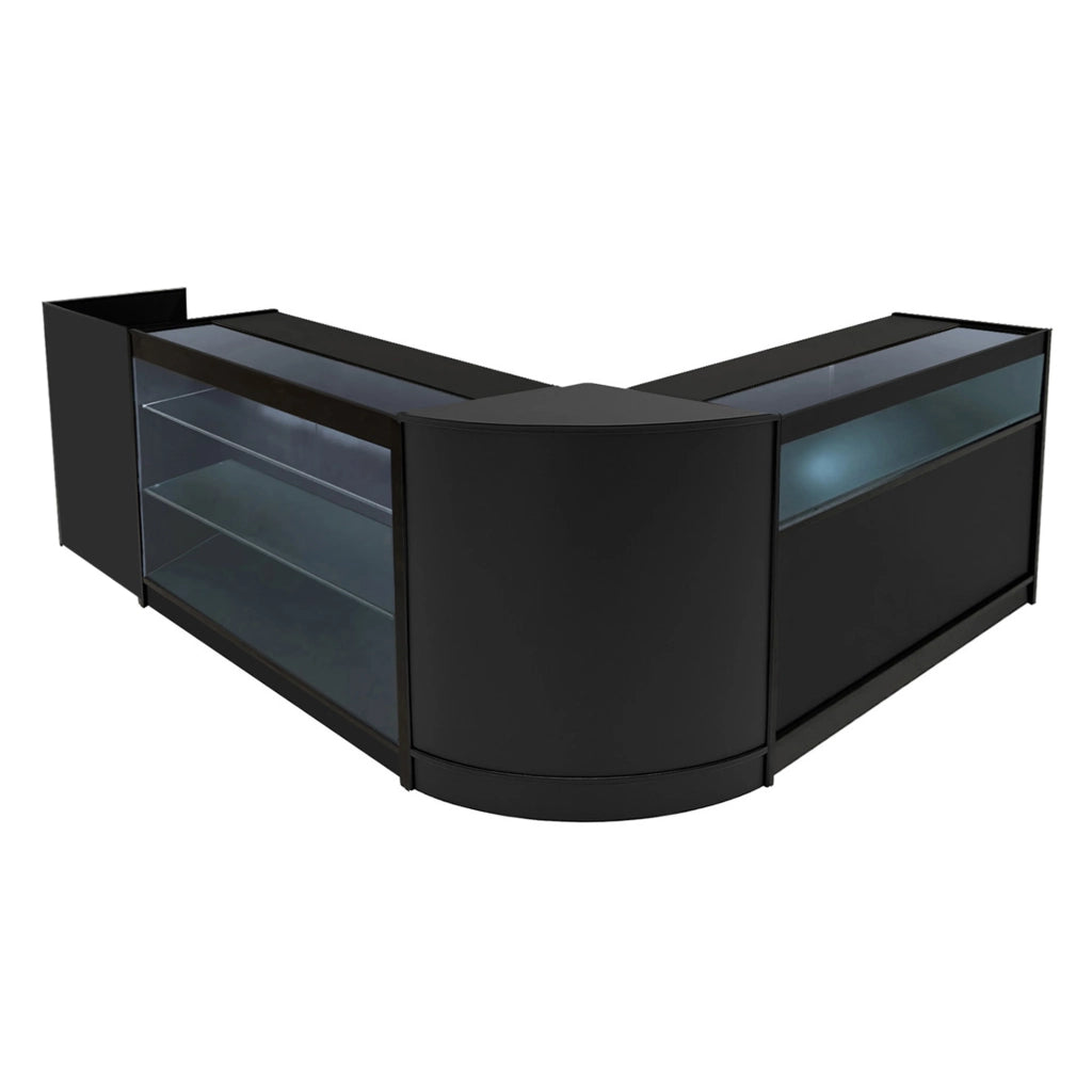 Set Banconi Neri Polaris LED K1200 B1200 CM60 TB60 con Serratura e Vetrina