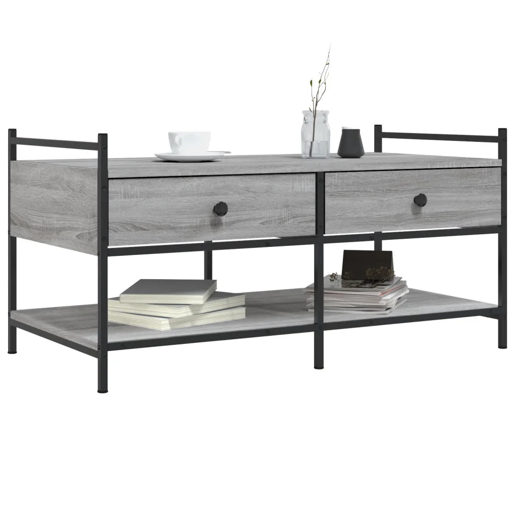 Tavolino da salotto | Tavolino da caff¨¨ | Tavolino da Soggiorno Grigio Sonoma 99x50x50 cm Legno Multistrato