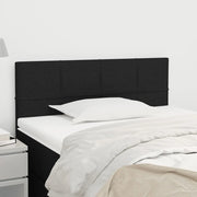 Testiera-Testata-Testiera Decorativa Nera 90x5x78/88 cm in Tessuto 345404