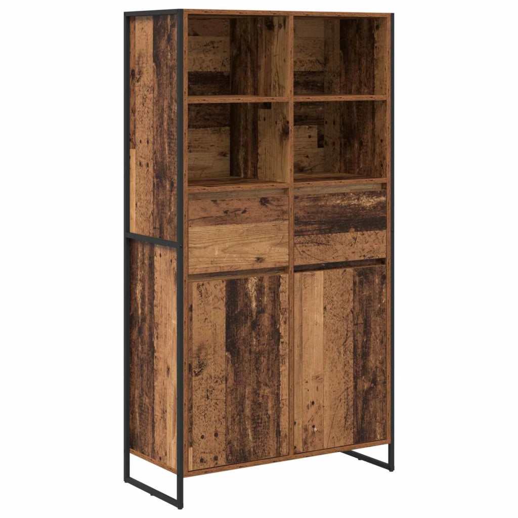 Credenza con cassetto 2 pcs Legno vecchio 81 x 36 x 150.5 cm 3403038