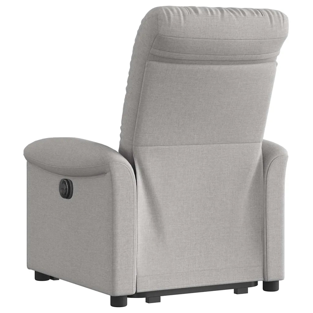 Poltrona Alzapersona Reclinabile Elettrica Grigi Nuvola Tessuto 3303283