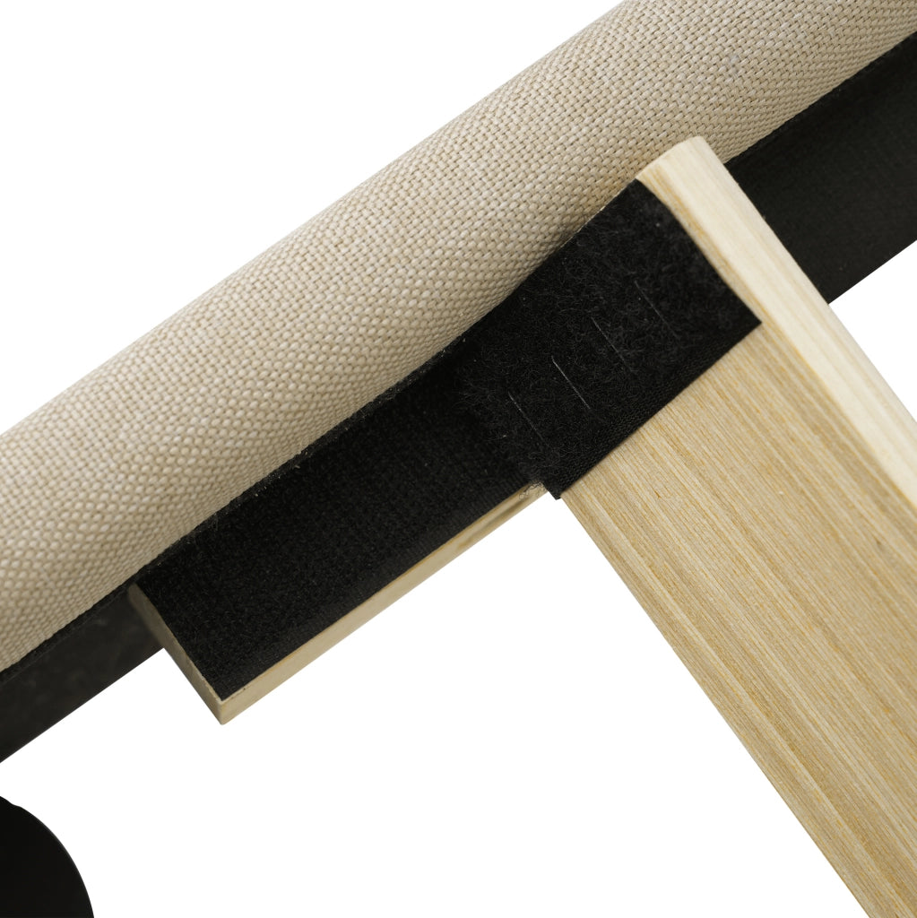 Letto imbottito LED 90x200 cm con testiera regolabile; beige