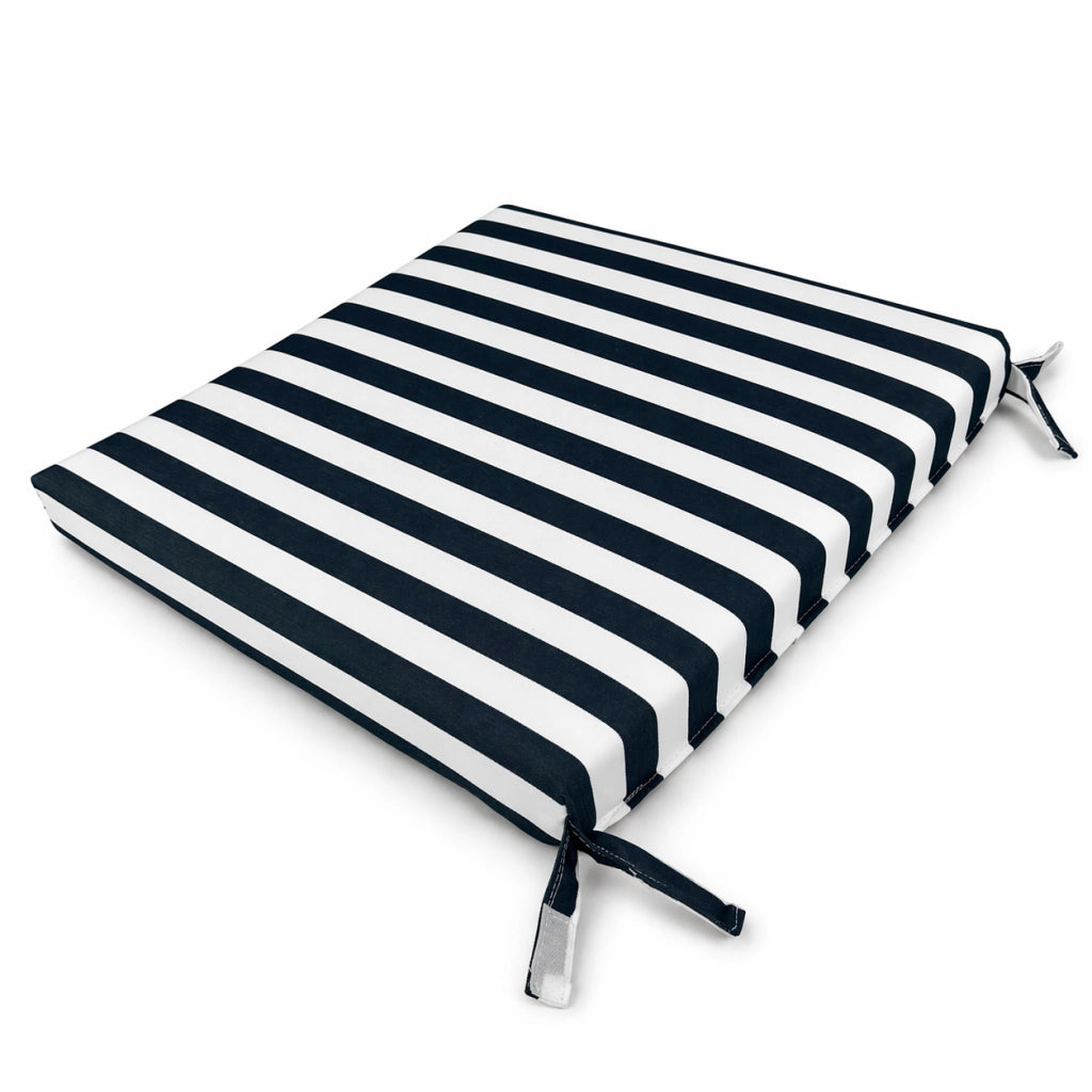 Cuscino seduta per sedia 45x47cm con velcro in poliestere – Verde/Bianco