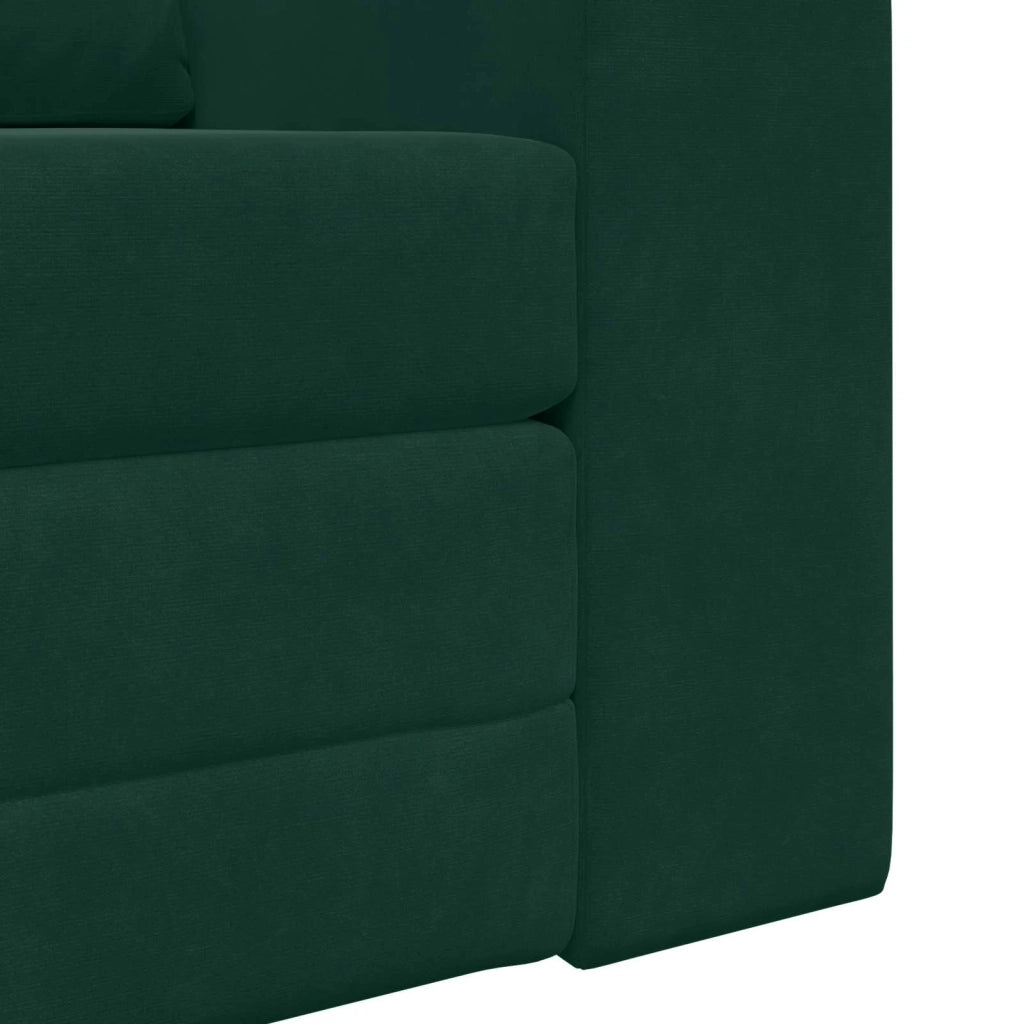 Divano letto | Sof¨¤ letto | Letto singolo Verde Scuro 98 x 71 x 83 cm Velluto