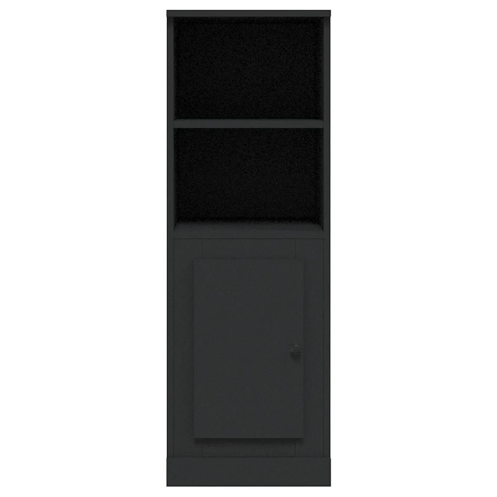 Credenza-Buffet-Armadio da cucina Nera 36x35,5x103,5 cm in Legno Multistrato 521778
