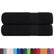 Asciugamani da bagno FROGN 2 pz Nero 100x150 cm 360 g/m² 136956