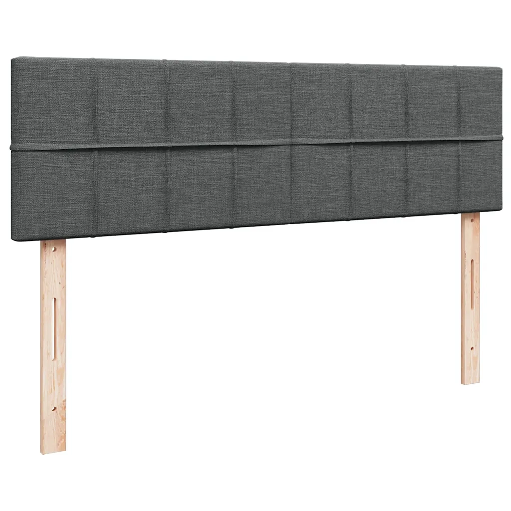 Pouf Letto con Materasso Grigio Scuro 140x200 cm in Tessuto 3311464
