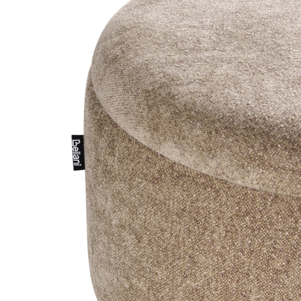 Panca in tessuto cinigliato marrone chiaro con gambe in legno di pino e contenitore per camera da letto, soggiorno e accessori