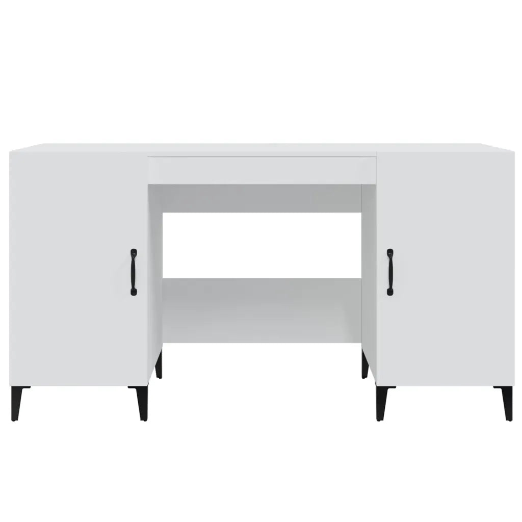 Scrivania Bianca 140x50x75 cm in Legno Multistrato cod mxl 69979