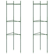 Set di 2 pratici supporti regolabili per pomodori 32 x 29 x 116 cm acciaio verde 02_0056680