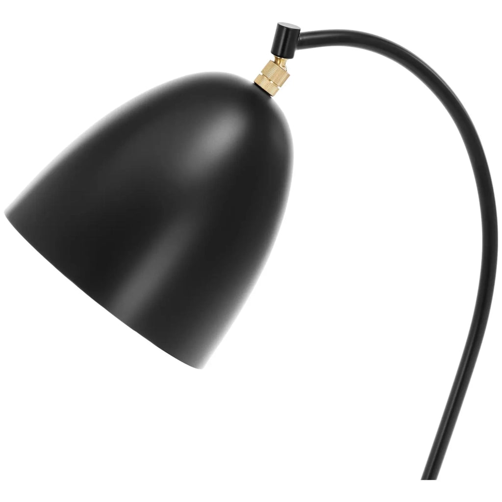 Lampada da terra ad arco con paralume in metallo mobile 40 watt altezza 125 cm ferro verniciato a polvere nero 14_0009213