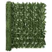 Schermo per balcone schermo per la privacy con foglie 500 x 100 cm verde scuro 02_0010009
