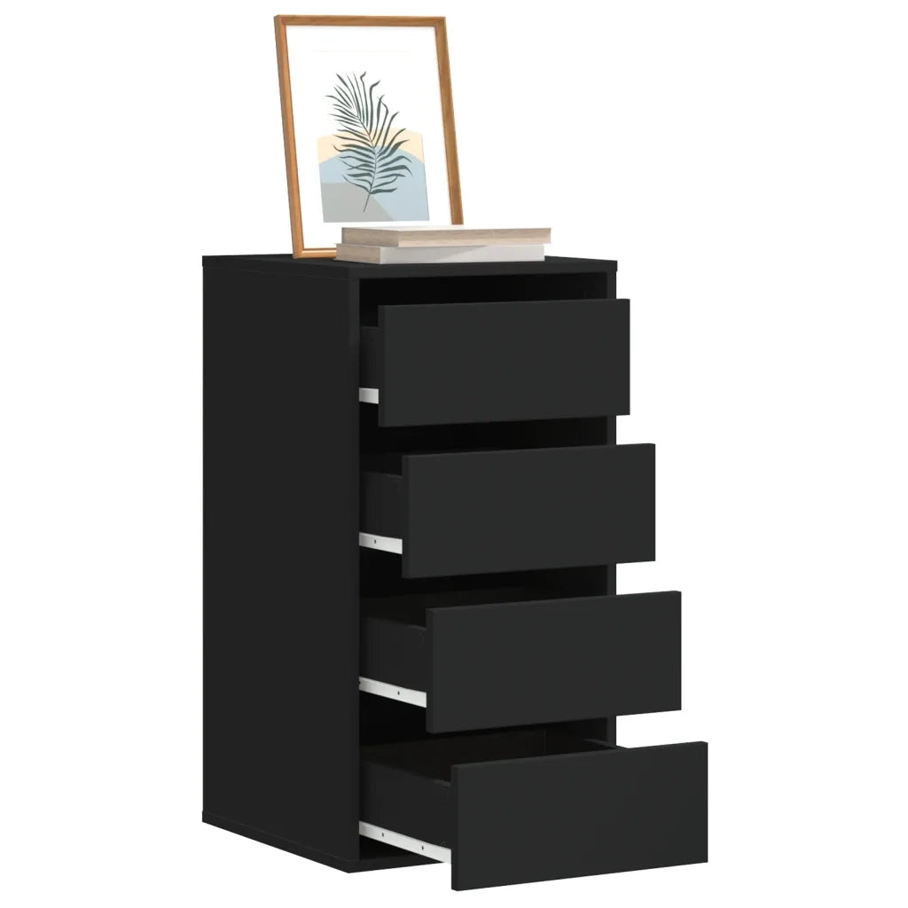 Cassettiera Angolare Nera 40x41x76 cm in Legno Multistrato CFW8450787