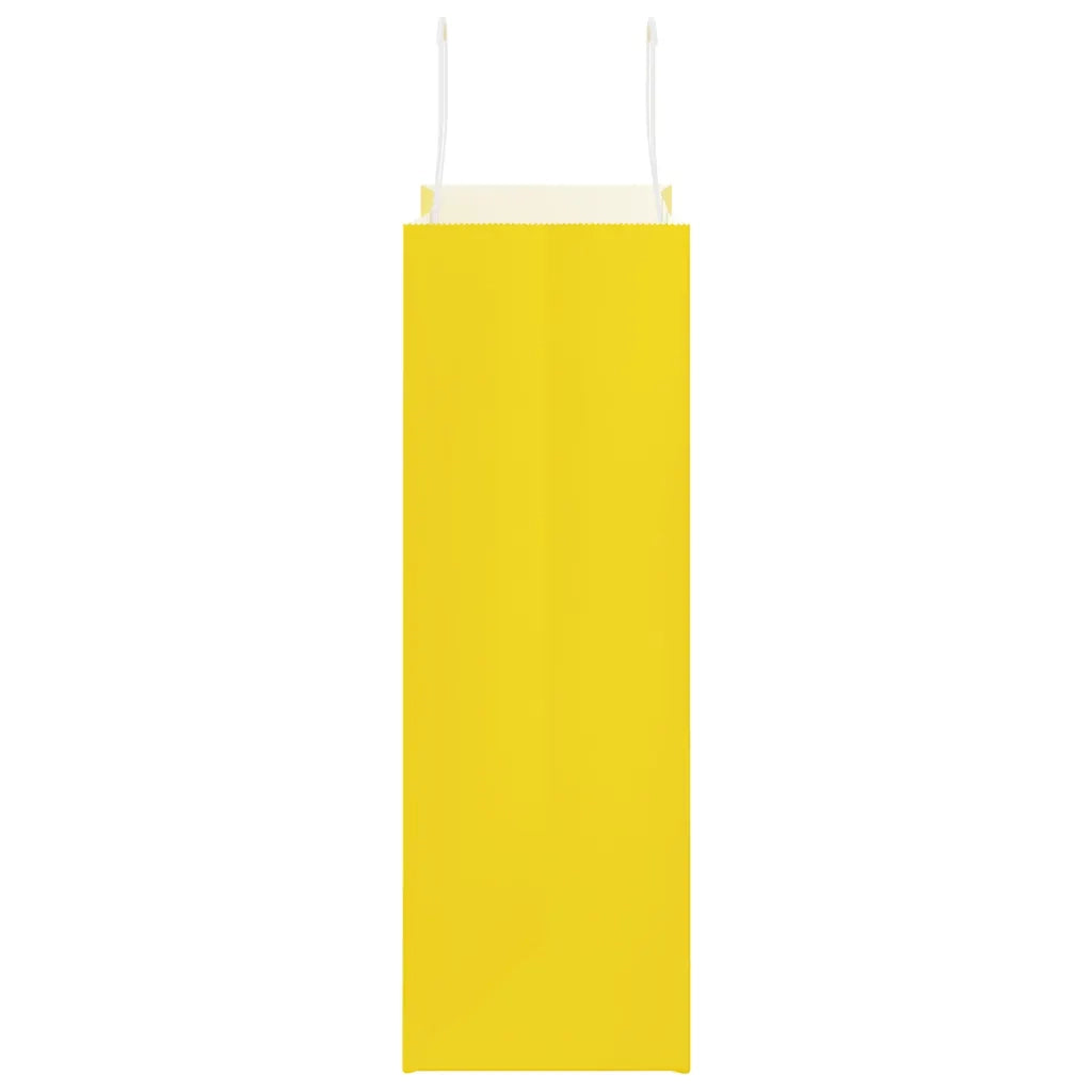 Sacchetti di Carta 50 pz con Manici Gialli 26x12x35 cm 4101996
