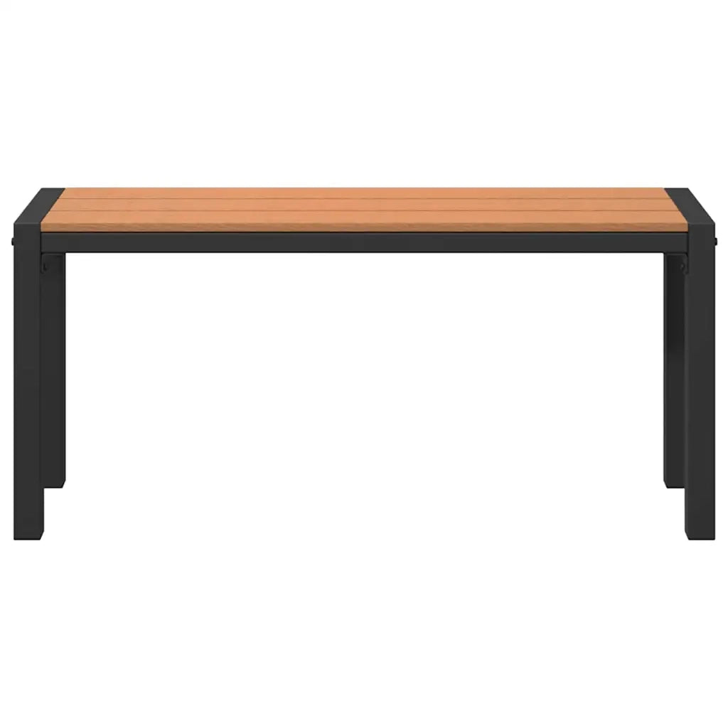 Panchina da giardino Marrone 100 x 28 x 45cm Acciaio 42001772