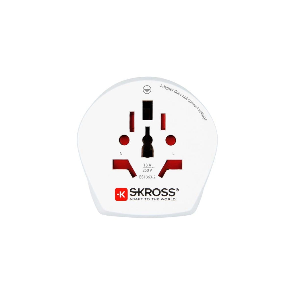 Adattatore universale da viaggio 2 in 1 per Europa e Sudafrica 16A Bianco Skross