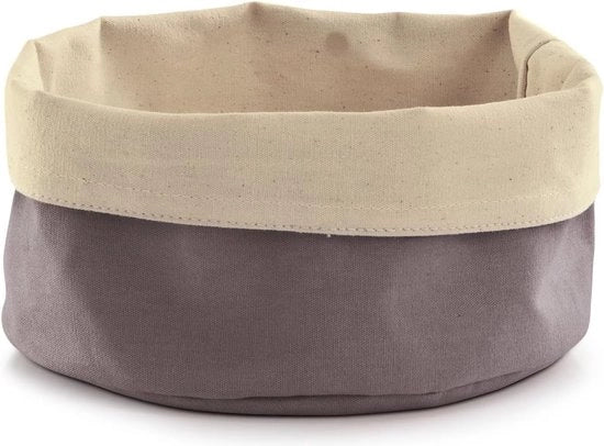 Borsa di stoffa a forma rotonda 20x12cm, stoffa, stoffa, 20x12, antracite, 20 x 20 x 12 cm