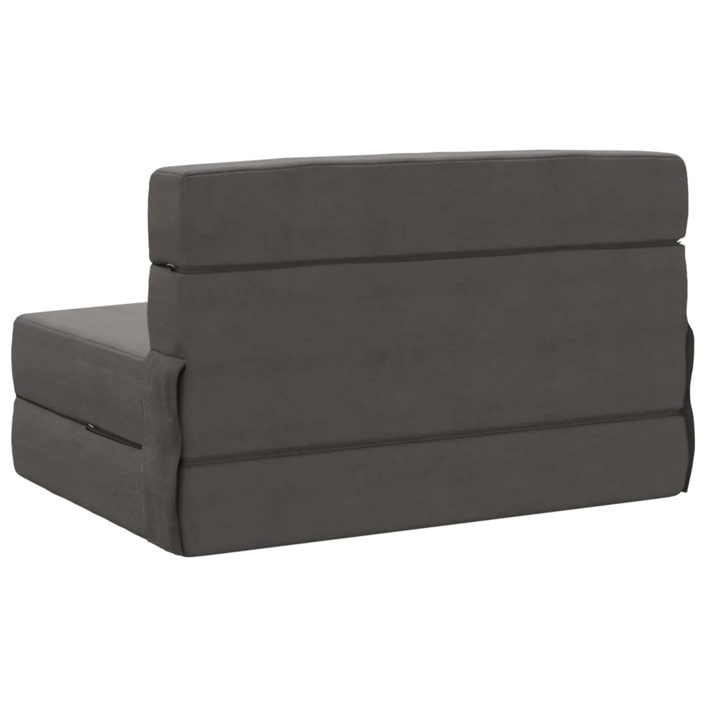 Divano Letto Pieghevole Grigio Scuro 100 x 80 x 60 cm Tessuto 900115