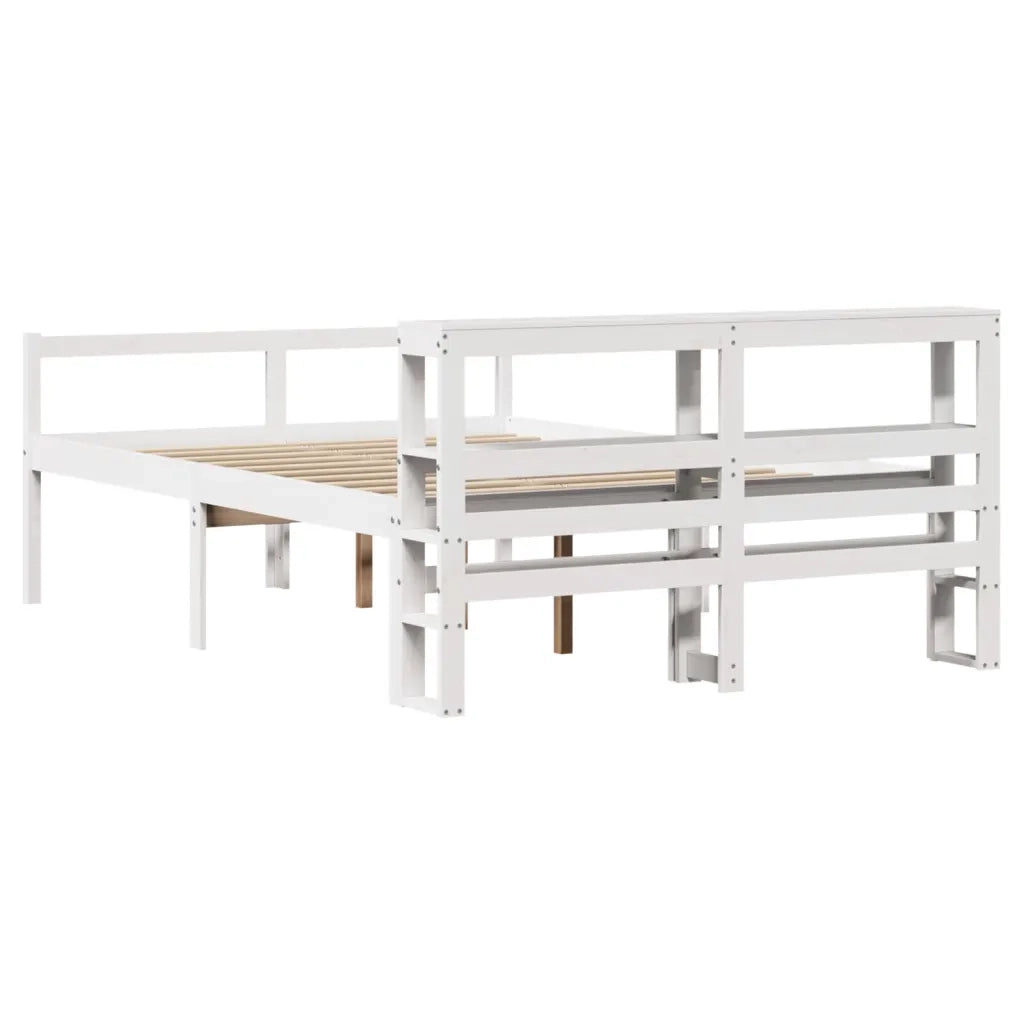 vidaXL Letto Anziani con Testiera Bianco 160x200cm Legno Massello Pino