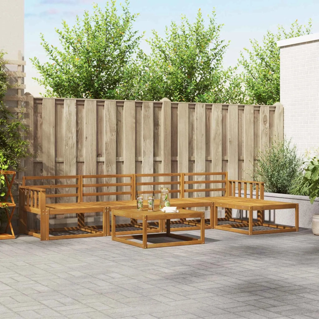 Set di divani da esterno 6 pcs Naturale