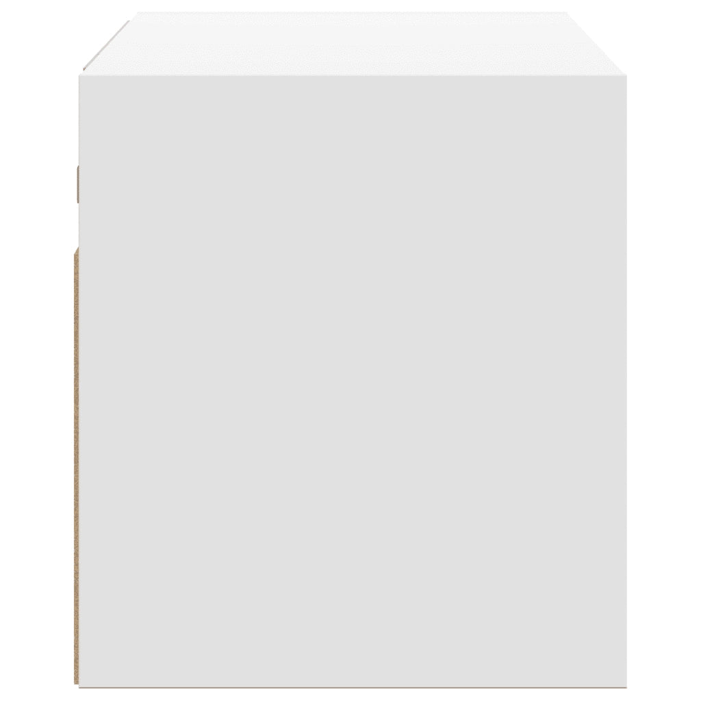 Mobile TV a Parete con Luci LED Bianco 80x31x35 cm