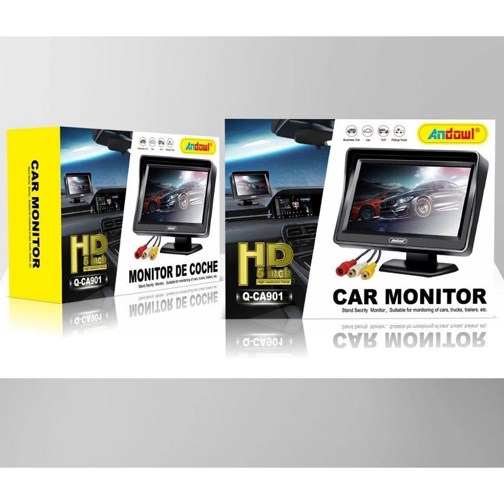 Trade Shop - Monitor Per Auto Suv Camioncino Q-ca901 Da 5" Hd Av A Colori Tft-lcd Telecamera -