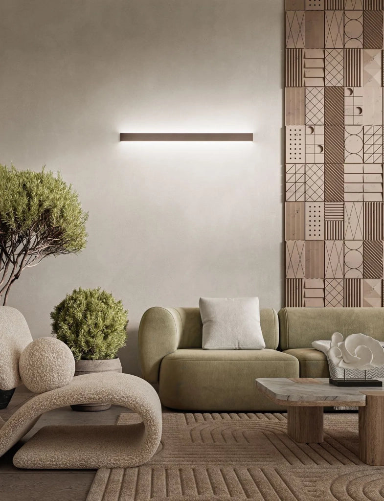 Applique in alluminio Marrone Metallizzato Rummo LED 30W 3000K CRI?90 2400Lm l.81cm biemissione