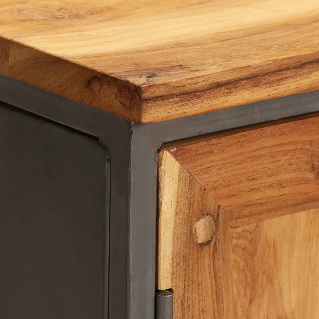 Credenza in Teak Recuperato e Acciaio 65x30x70 cm 246279