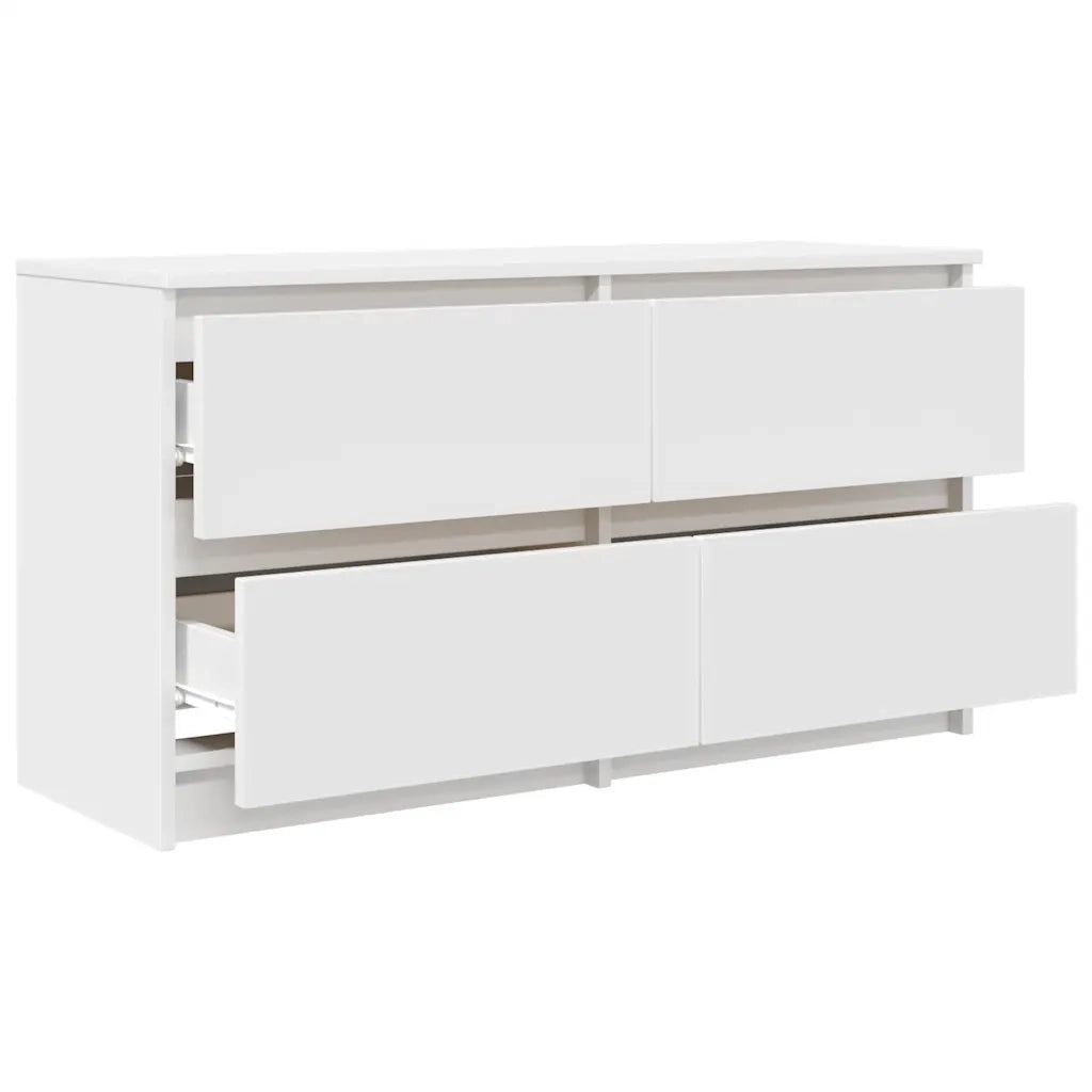 Mobile Porta TV Bianco 100x35x54 cm in Legno Multistrato 861796
