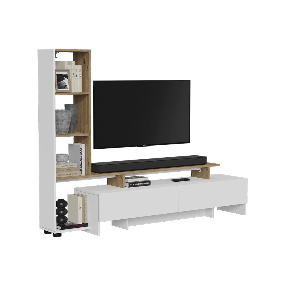 Vicco Mobile tv Bianco/quercia 168.2 x 120 cm con 2 cassetti