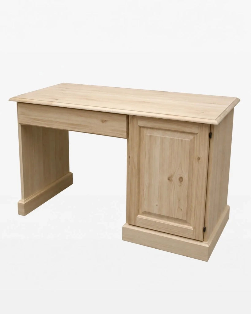 Scrivania porta frigo in legno grezzo l.125 p.56 h.80 (468) - Mobili 2G