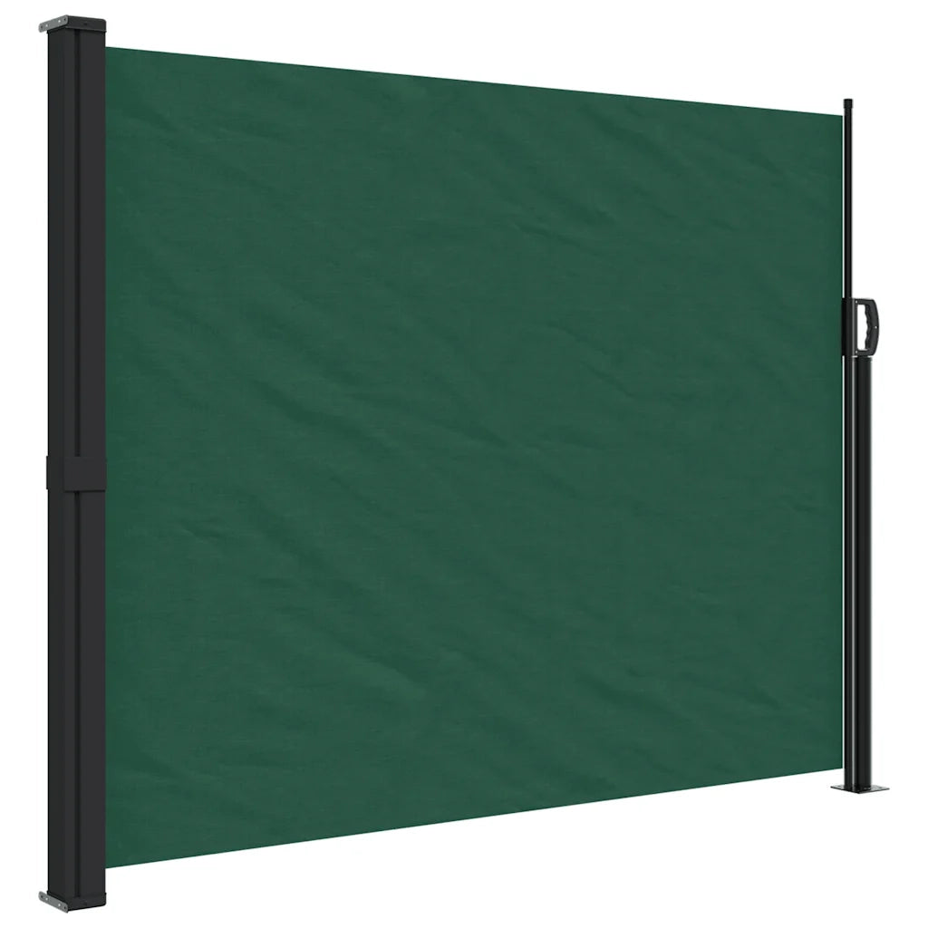 Tenda da Sole Laterale Retrattile-Tenda parasole per giardino Verde Scuro 160x500 cm