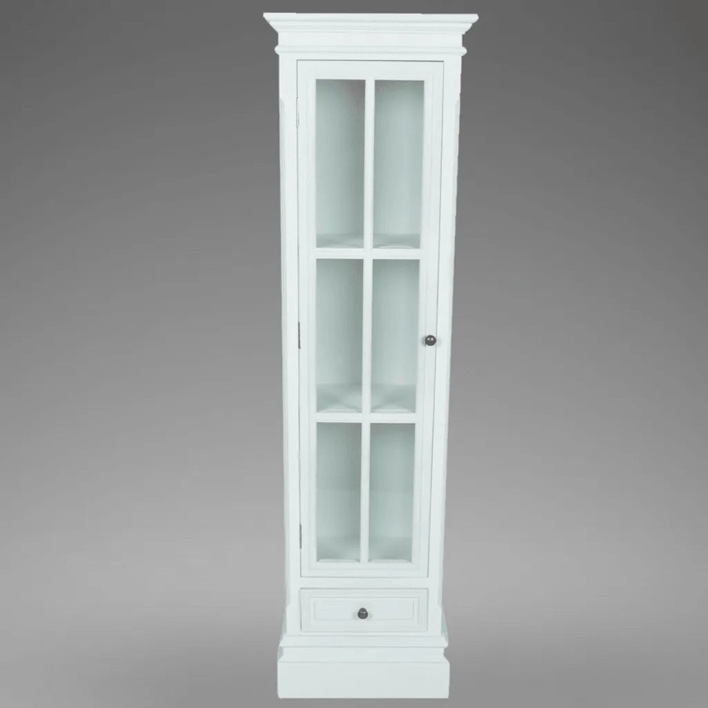 Armadietto con Libreria Elegante con 3 Scaffali-Scaffale per Libri Bianco in Legno