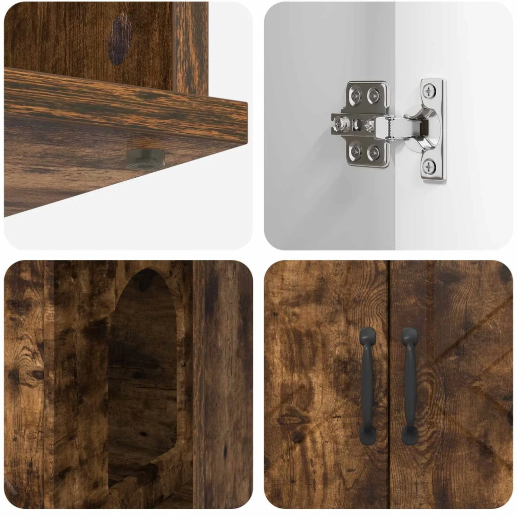 Casa per Gatti Rovere fumé 85 x 55 x 50 cm Legno multistrato