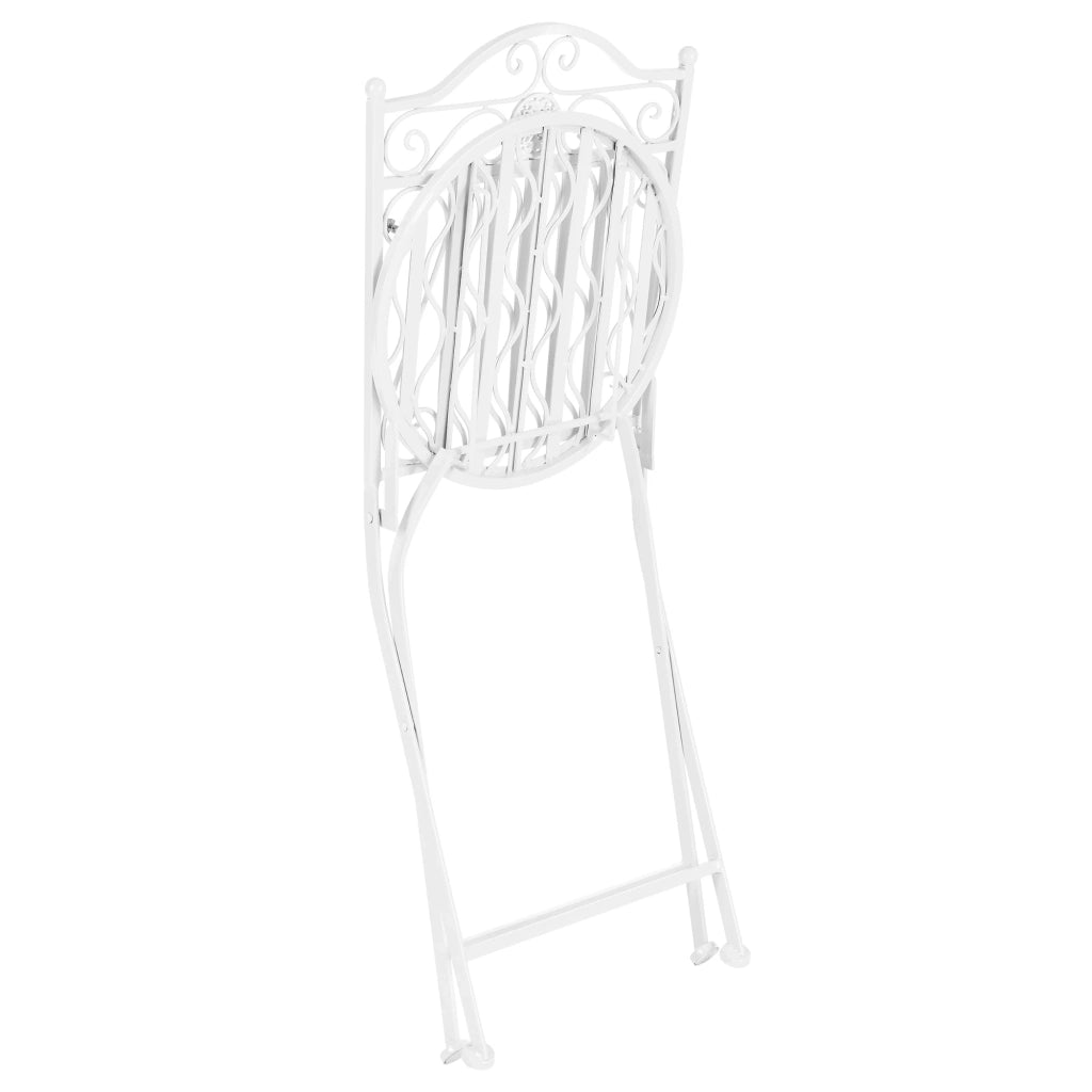 Set da bistrot in metallo bianco per il giardino 03_0006934