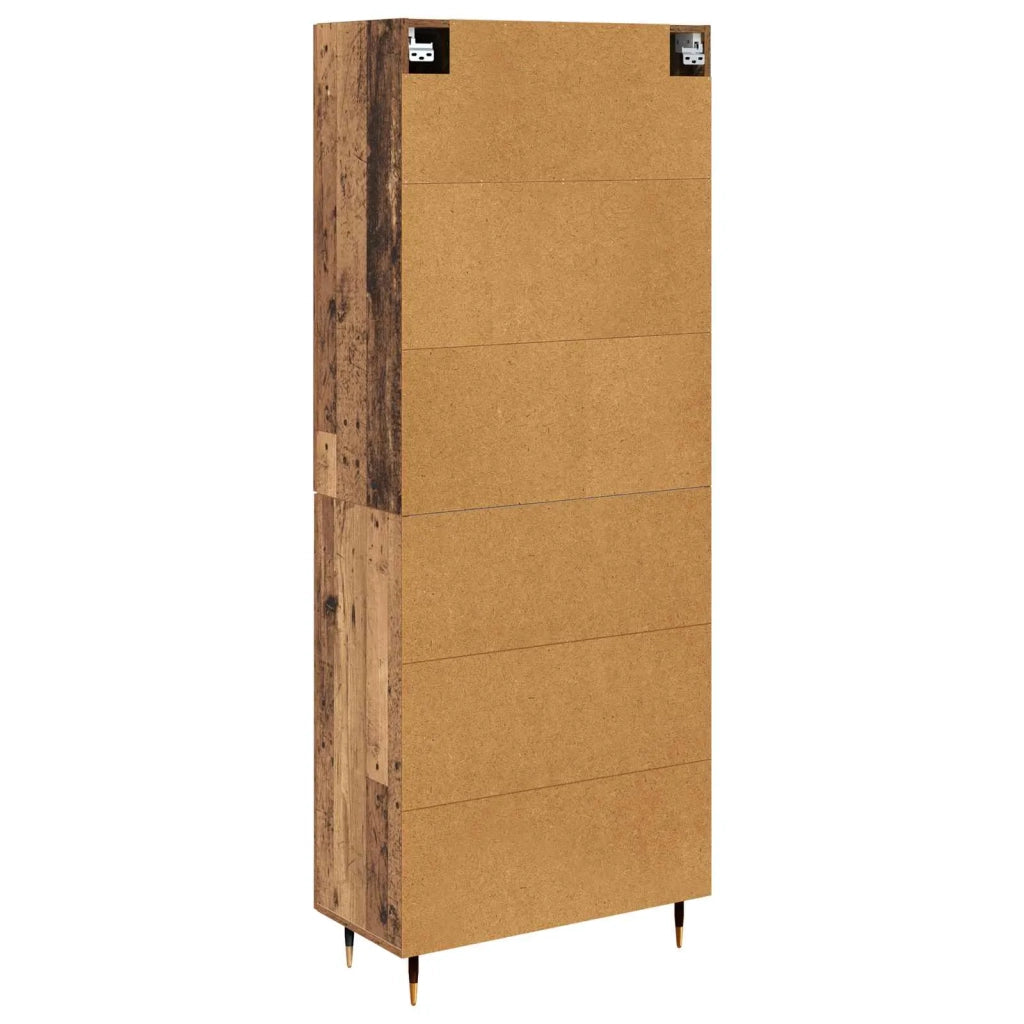 Credenza | Madia | Buffet da pranzo | Armadio da pranzo Legno vecchio 69,5 x 34 x 180 cm Legno multistrato