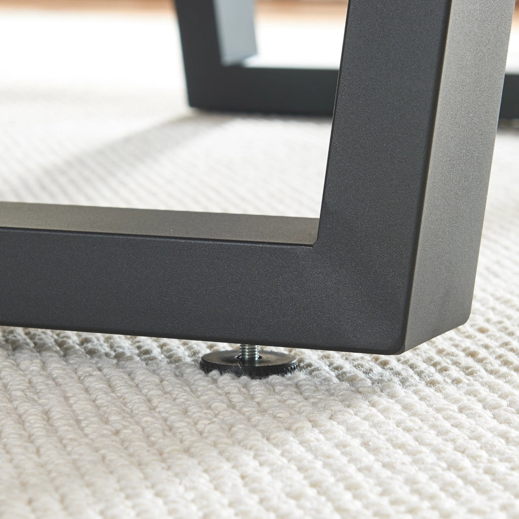 Set Lalling di 2 Gambe Trapezoidali per Mobili 'Fai da Te' in Acciaio - Altezza 72 cm - Nero [en.casa]