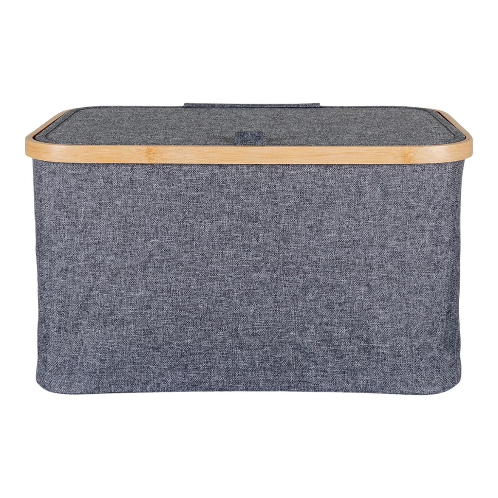 Scatola Portaoggetti Noto, Grigio, Poliestere, 45x30x25 cm